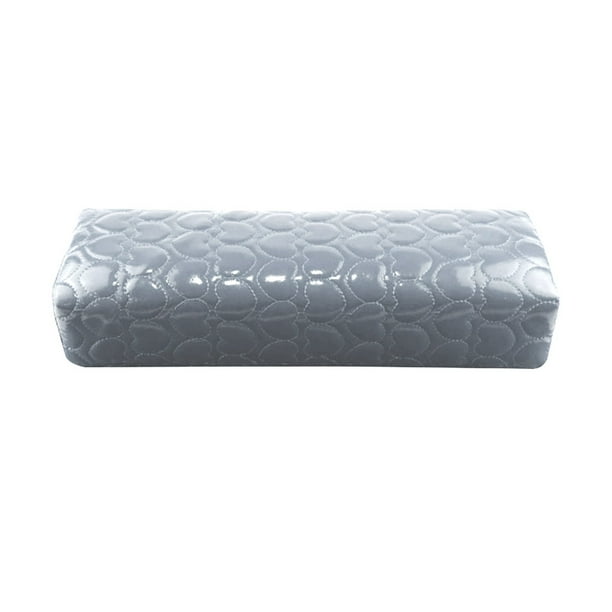 Soidarity Soporte para cojín de mano para decoración de uñas, esponja de cuero PU suave, reposabrazos, almohada para uñas en forma de corazón, Juegos de manicura plata Soidarity CE0593-03B