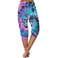 thumbnail image 6 of Casual Capri Pants Women Summer Athletic Tie Dye Print Elastic Waist Sweatpants with Pocket Joggers Fashion Bottoms, Light Blue, XXXL, 6 of 7