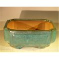 thumbnail image 1 of 8.25 x 6.5 x 4 in. Ceramic Bonsai Pot, Green - Rectangle, 1 of 1