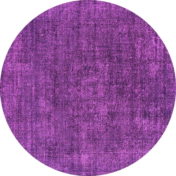 Ahgly Company Indoor Round Oriental Pink Industrial Area Rugs, 8' Round