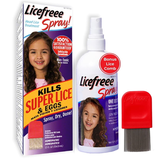 Spray para el tratamiento de piojos ¡Licefreee Spray! Tamaño familiar: 355 ml