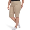thumbnail image 3 of Hearts Of Palm Womens Plus-Size Solid Color Tech Stretch Skimmer With Elastic Waistband, 3 of 4