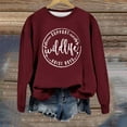 thumbnail image 2 of Fiaer Womens Sweatshirts Plus Size Crew Neck Pullover Baggy Letter Graphic Long Sleeve Casual Fashion Tops XL, 2 of 3