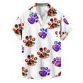 thumbnail image 4 of Ceisia Men's Casual Valentine's Day Short Sleeve Shirt Pet & Heart Print Regular Straight Fit Turn-Down Collar Spring Summer Shirt Gift, 4 of 4