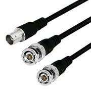 TINYSOME Female to Male Plug Extension Coaxial Line BNC Male to Female/Female to Female BNC 1 to 2 Connector Cord Splitter Wire