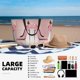 thumbnail image 5 of Easygdp High Heel Shoes Butterfly Bolsa de Viaje de Playa de Gran Capacidad, Bolsa Tote Perfecta para la Playa, Escapadas de Fin de Semana y Viajes, 5 of 7