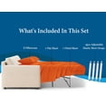 thumbnail image 3 of 500 Thread Count 100% Egyptian Cotton Sleeper Sofa Bed Sheet Set Stripe King Size (76"x 80"x 7" ) with 4 -PCS Fitted Straps Color Orange, 3 of 6