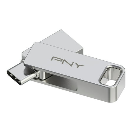 PNY 256GB DUO LINK USB 3.2 Type-C® Dual Flash Drive for Android Devices and Computers - External Mobile Storage for Photos, Videos, and More - 200MB/s