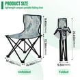 thumbnail image 3 of 600D Oxford Camping Chair Portable Foldable Chair Supports 220 lbs for Picnic, Fishing, Backpacking Delicate Dragonflies Pattern, 3 of 8