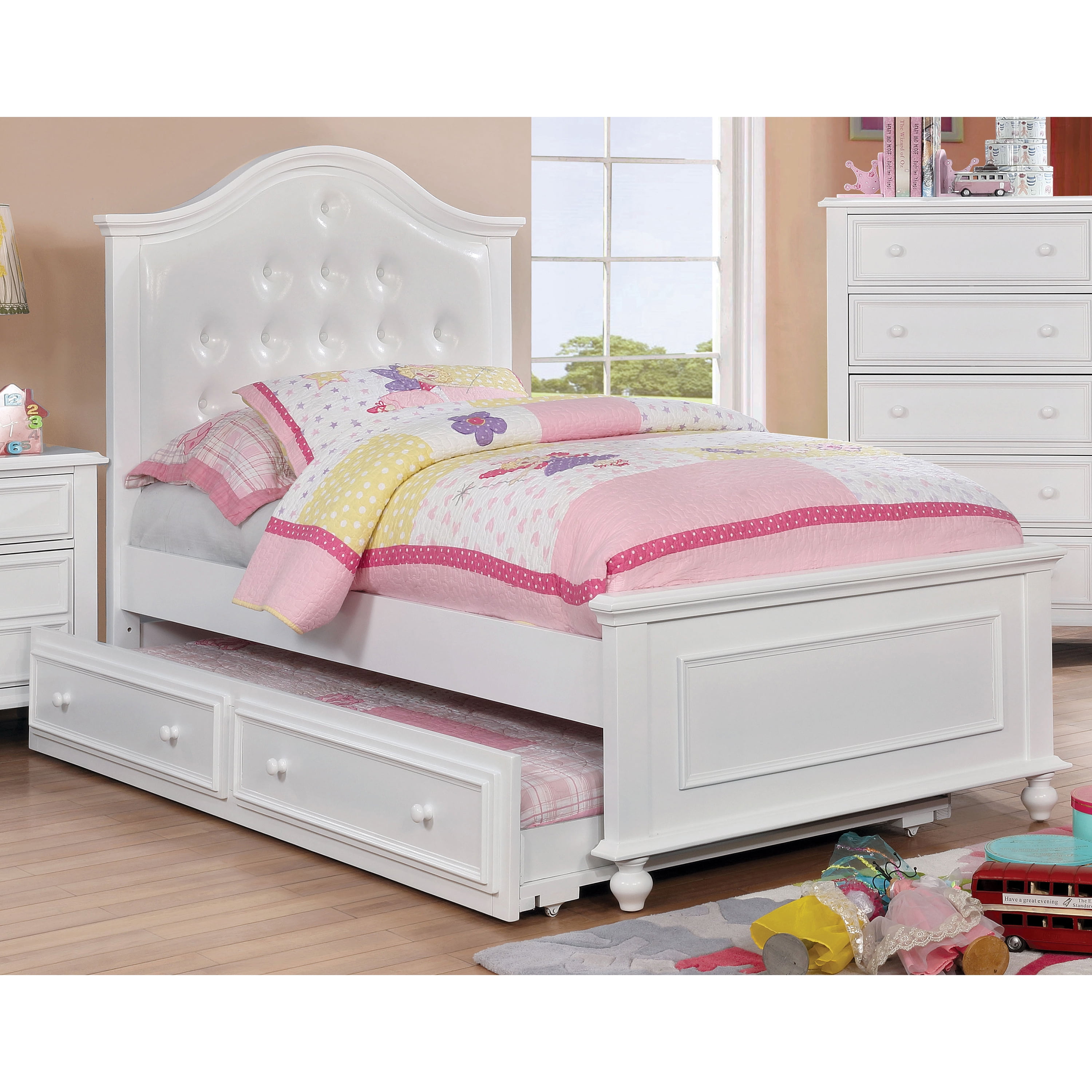 Furniture of America Oscar Platform Bed, Full, White