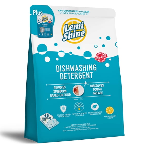Detergente para lavavajillas en cápsulas y limpiador para lavavajillas Lemi Shine