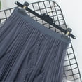 thumbnail image 4 of Dwaogom Women Tutu Tulle Skirt High Waist Mesh Tiered Layered Half Skirt Short Prom Party Midi Skirt Woman Temperament High Waist Slim Beading A-Line Irregular Net Yarn Puffy Skirt, 4 of 9