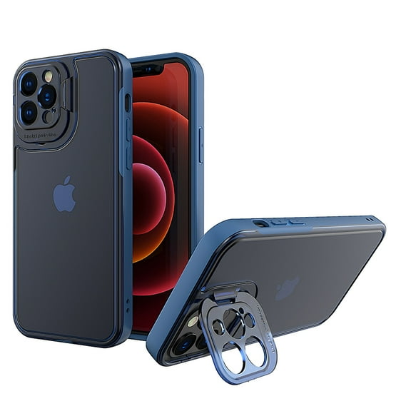 Xpm Case for Apple iPhone 13 Pro Max (6.7") Hybrid Tinted with Raised Camera Protection & Invisible Stand Kickstand Ultra Slim Cover for iPhone 13 Pro Max - Blue