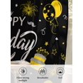 thumbnail image 6 of Sheer Curtains 96 Inches Long, Yellow Cake Birthday Gifts Balloon Black Light Filtering Window Curtains for Living Room, Happy Birthday Rod Pocket Voile Sheer Curtain Drapes, 52"W x 96"L, 2 Panels, 6 of 9