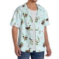thumbnail image 2 of Balery Duck Animals Farm Camisa Casual de Manga Corta con Botones para Hombre, Texturizada, Estilo Cubano, para Playa, Verano-3X-Large, 2 of 5