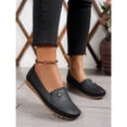 thumbnail image 2 of Women’s Soft Leather Loafers Slip On Flats Comfort Walking Casual Driving Shoes Plus Size, 2 of 7