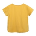 thumbnail image 3 of Toddler Boys Girls Short Sleeve Top Solid Color T-Shirt 100% Cotton Casual Sports Short Sleeve 1-8Y, 3 of 6