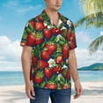 thumbnail image 5 of JUNZAN Strawberry2 Pattern Hawaiian Shirt for Men,Summer Beach Casual Short Sleeve Button Down Shirts-Large, 5 of 9