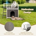 thumbnail image 2 of UBesGoo Outdoor Cat house, Wooden Feral Cat Shelter, All-Round water-Resistant with Balcony and Ladder, 2 of 6