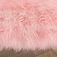 thumbnail image 3 of Safavieh Faux Sheep Skin Vesna Solid Area Rug, Pink, 4' x 4' Round, 3 of 11