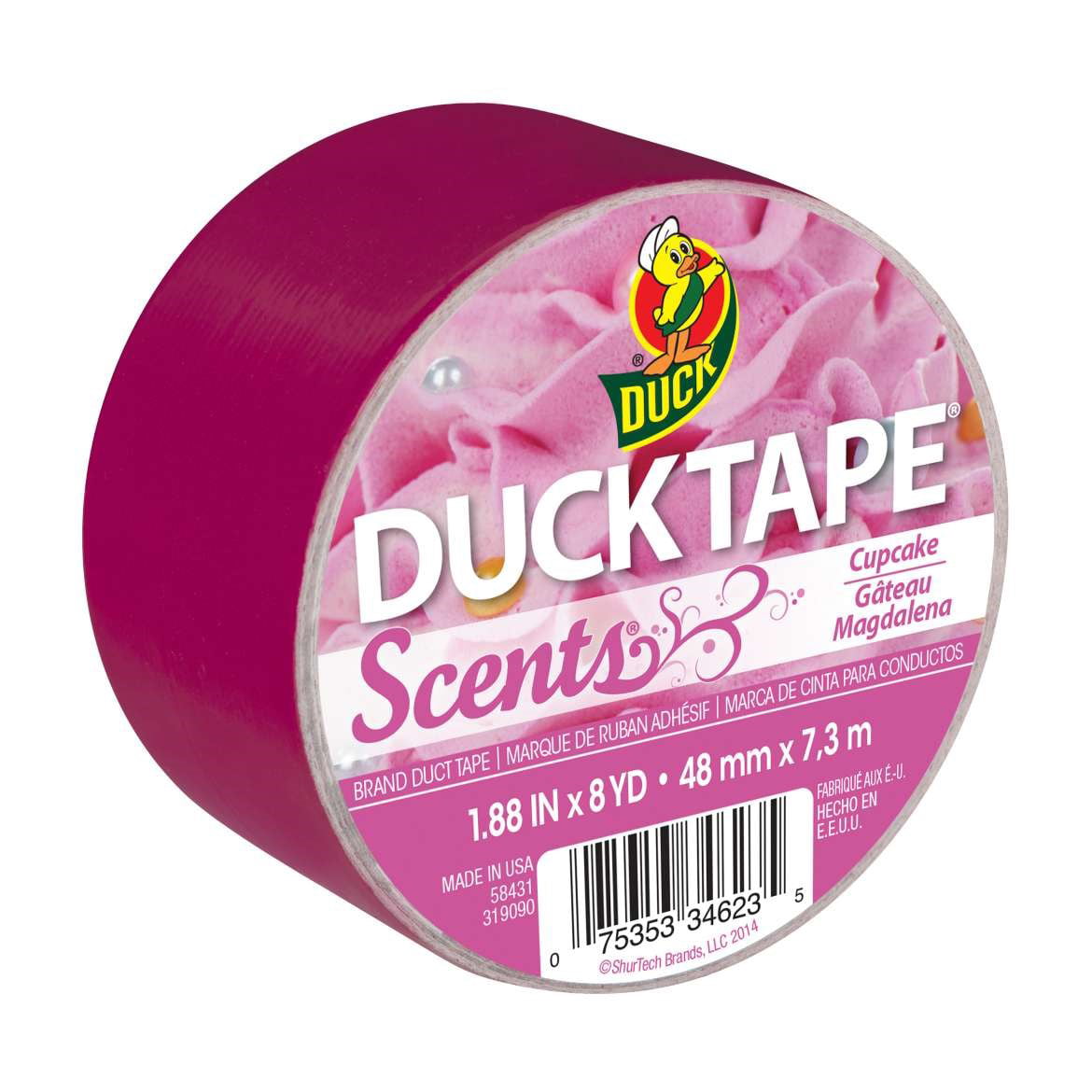 LOT OF 2 Duck Brand 240895  Scents Duct Tape 1.88-Inch x 8-Yard Mint SCENT 