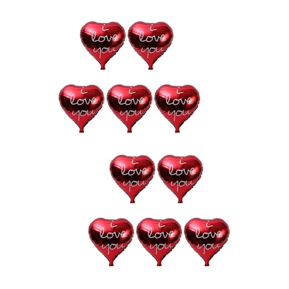 2 Pieces Valentine Heart Balloon Numbers Romantic Decoration
