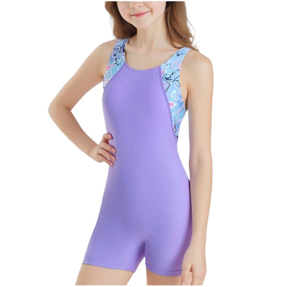 OGLCCG Girls One Piece Swimming Swimsuit Kids Sport Competitive Racerback Bathing Suit Teens Girls Athletic School Swimwear 5-15 Years