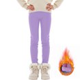 thumbnail image 2 of yocbz Girl Winter Thick Warm Pant Printing Fleece Lined Legging Tight 3-4 Years,Size for Purple, 2 of 7