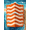 Orange, Pattern 9, variant on ODIKA 4'x6' Machine Washable Non-Slip Area Rug, Retro Burnt Orange High Traffic Rug, Orange, 1284996