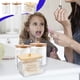 thumbnail image 1 of Hisopo de algodón Juego de cajas de almacenamiento de bolas de algodón | Organizador de plástico con tapa hermética | Tarro pequeño multiusos para baño, cocina, dormitorio | 3 tamaños | Sostiene, 1 of 8