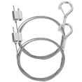 thumbnail image 1 of Raindrops 2Pcs Picture Frame Hooks Stainless Steel Wire Rope Hangers For Indoor Gallery, 1 of 6