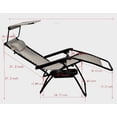 thumbnail image 2 of Outdoor Zero gravity Chair lounge patio beach Canopy Sunshade Cup Holder Black, 2 of 5