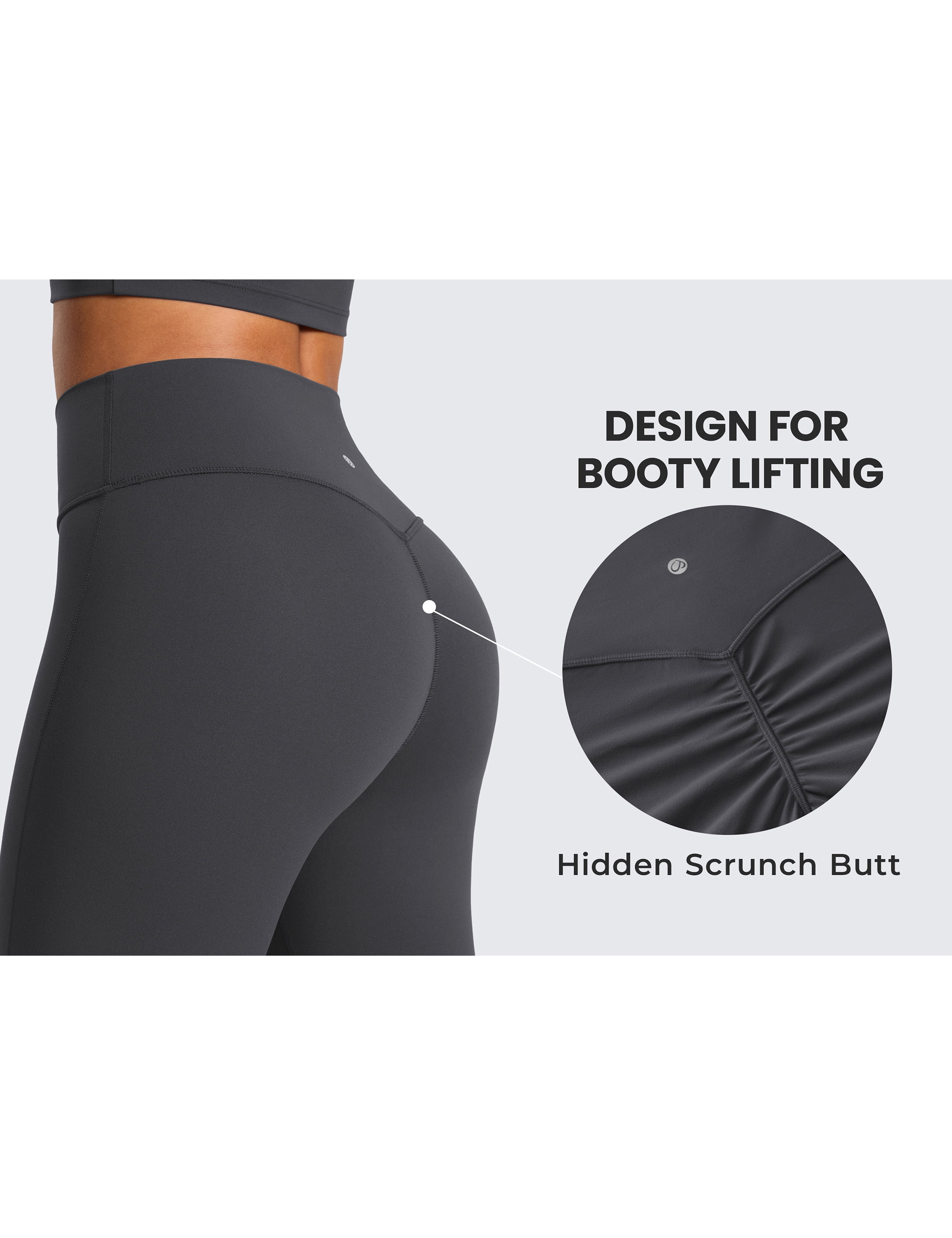 CRZ YOGA Secretsculpt Womens Butterlift Scrunch Butt Flare Leggings 31 Inches
