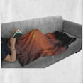 thumbnail image 6 of African Soft Flannel Fleece Blanket, Sunset Kwando River Caprivi Strip Namibia Evening Wilderness National Park, Cozy Plush for Indoor and Outdoor Use, 50" x 70", Coral Orange Black, by Ambesonne, 6 of 6