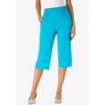 thumbnail image 2 of Roaman's Women's Plus Size Soft Knit Relaxed Pull-On Capri Pant, 2 of 6