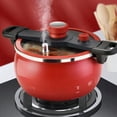thumbnail image 3 of Micro Pressure Cooking Pot, 7L Anti Stick Flameproof Binaural Clip Multifunctional with Visual Pot Lid Quick Cooking Pot for Induction Cookers, Gas Stoves, Electric Stoves, 3 of 7
