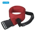 thumbnail image 3 of Unique Bargains Carrying Strap with Handle, 2 Pack Adjustable Nylon Belt for Moving Boxes Grocery Luggage, Red, 3 of 5
