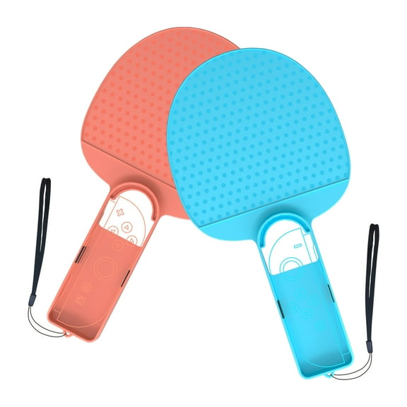 KIPLINK 2-Pack Table Tennis Paddles for Nintendo Switch 2 Joy-Cons - Enhance Sports Games & Mario Tennis Aces - Orange & Blue