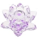 thumbnail image 1 of Adorno de flor de loto de cristal grande con caja de regalo. Púrpura, 1 of 7