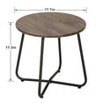 thumbnail image 6 of VECELO Metal Round Side End Table, Modern Nightstand for Bedroom/Living Room/Office, Brown, 6 of 6
