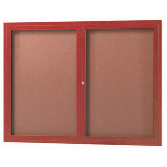 Aarco Products CBC3672RC Enclosed Bulletin Board with Cherry Frame