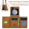thumbnail image 4 of Dteck for Samsung Galaxy Z Flip5 5G Magnetic Case, Retro PU Leather Wallet Case Detachable with Trifold Wallet Cash Slot Credit Cards Holder Pocket, purple, 4 of 8