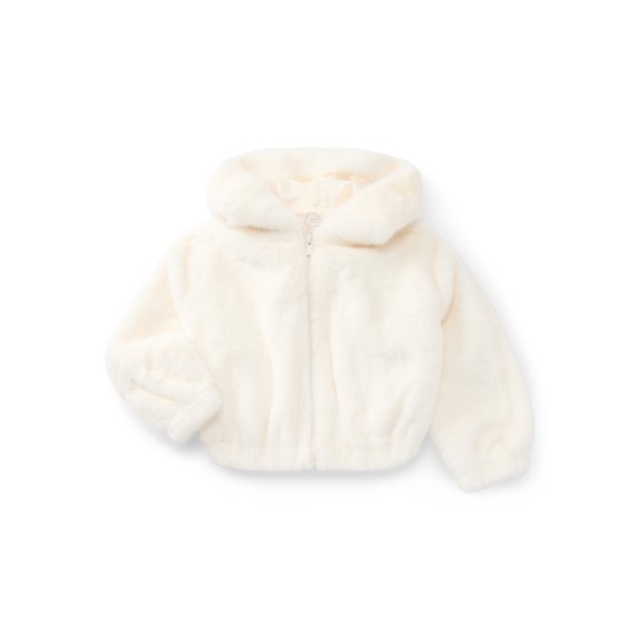 Wonder Nation Girls Faux Fur Zip Up Hoodie Jacket, Sizes 4-18 & Plus