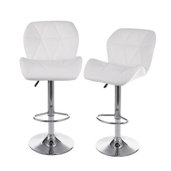 1 Pcs Bar Stool （2PCS）- PU seat,chromed gas lift and base, height adjustable 52*62*95-115cm
