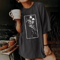 thumbnail image 4 of Camisetas Vintage para Mujer, Lindas Camisetas Gráficas de , Camisetas Oversize de Corta Dos Esqueletos L, 4 of 9