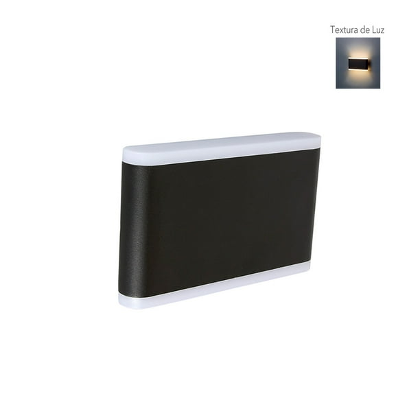 Lampara Muro Led Exterior Negro 12w Luz Suave Cálida Hled-11 Tecnolite