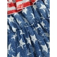 thumbnail image 6 of Bagilaanoe 4th of July Dress for Kids Girls Independence Day Dress Stars Stripe Print Ruffles Sling Dress Toddler Summer Sleeveless Princess Dress, 6 of 9