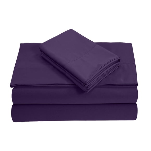 24" EXTRA DEEP POCKETS - 800-Thread Count 100% Egyptian Cotton Queen Sheet Set, 4PC (1 Flat, 1 Fitted, 2 Pillowcases) Long Staple Cotton, 800-TC Pure Cotton - Queen, Plum