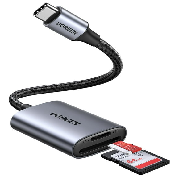 Lector de tarjetas UGREEN USB C SD/micro SD 2 en 1 para iPhone, Samsung