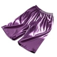 thumbnail image 5 of Puyaiuu Womens Ice Silk Satin Bermuda Shorts Elastic High Waist Loose Fit Plus Size Casual Loungewear Pants Lightweight Comfort Sleep Shorts For Summer Daily Wear, 5 of 5